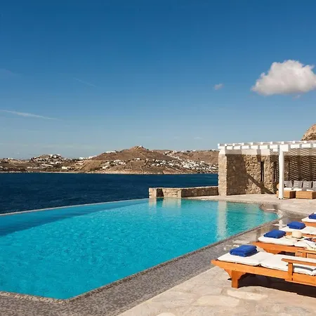 Presidential Mykonos Poseidonia 5 Bedrooms Stunning Sea Views ヴィラ *