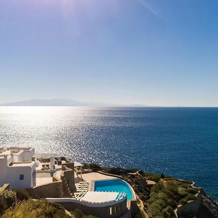 Presidential Mykonos Poseidonia 5 Bedrooms Stunning Sea Views ヴィラ プサロウ