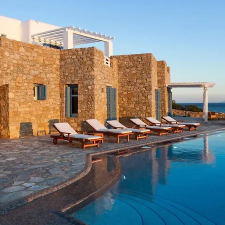 Presidential Mykonos Poseidonia 5 Bedrooms Stunning Sea Views ヴィラ