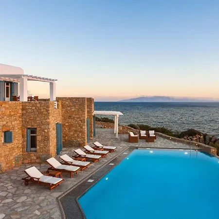 Presidential Mykonos Poseidonia 5 Bedrooms Stunning Sea Views ヴィラ プサロウ