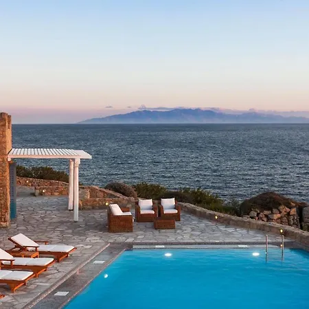 Presidential Mykonos Poseidonia 5 Bedrooms Stunning Sea Views ヴィラ *