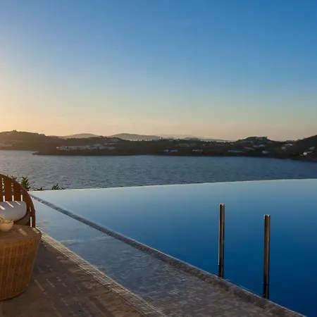 Presidential Mykonos Poseidonia 5 Bedrooms Stunning Sea Views ヴィラ *