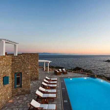 ヴィラ Presidential Mykonos Poseidonia 5 Bedrooms Stunning Sea Views プサロウ